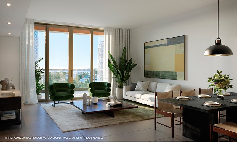 2200 Brickell living room interior
